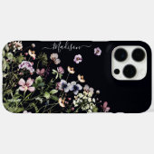 Lila Wildblumen Case-Mate iPhone Hülle (Rückseite (Horizontal))
