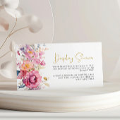 Lila Wildblumen Display-Duschkarte Begleitkarte