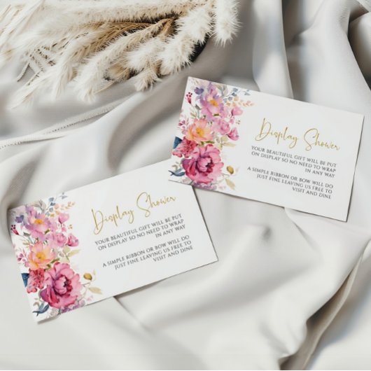 Lila Wildblumen Display-Duschkarte Begleitkarte