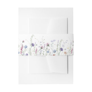 Lila Wildblumen Einladungsbanderole