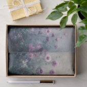 Lila Wildblumen - Entpackungsseiten für grüne Feld Seidenpapier (Geschenk)