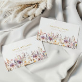 Lila Wildblumen florale Visitenkarte