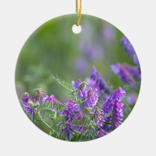 Lila Wildblumen Foto Schmuck Keramik Ornament