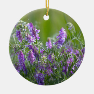 Lila Wildblumen Foto Schmuck Keramik Ornament