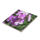 Lila Wildblumen-Frieden Fliese (Seite)