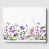 Lila Wildblumen für das Gedächtnis Gästebuch (Rückseite)