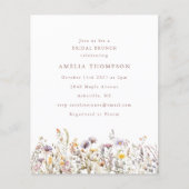 Lila Wildblumen Grenzüberschreitendes Brautparty (Vorderseite)