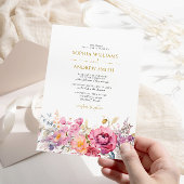 Lila Wildblumen Hochzeit Einladung