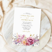 Lila Wildblumen Hochzeit Einladung