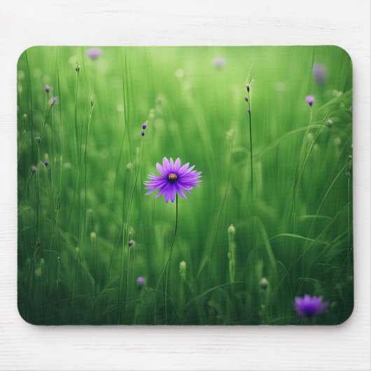 Lila Wildblumen im Feld Mousepad (Vorne)