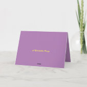 Lila Wildblumen Karte (Rückseite)