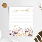 Lila Wildblumen Kinderdusche Gebetskarte