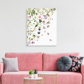 Lila Wildblumen Leinwanddruck (Insitu (Wohnzimmer))