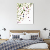 Lila Wildblumen Leinwanddruck (Insitu (Schlafzimmer))