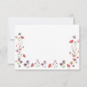 Lila Wildblumen-Märchenbuch-Brautparty Dankeskarte (Rückseite)