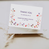 Lila Wildblumen-Märchenbuch-Brautparty Dankeskarte