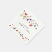 Lila Wildblumen-Märchenbuch-Junggesellinnenabschie Serviette (Ecke)
