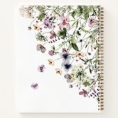 Lila Wildblumen Notizblock (Rückseite)