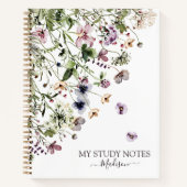 Lila Wildblumen Notizblock (Vorderseite)