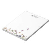 Lila Wildblumen Notizblock (Rotiert)