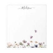 Lila Wildblumen Notizblock (Vorderseite)