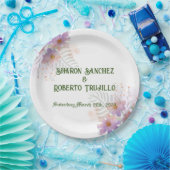 Lila Wildblumen Pappteller (Party)