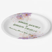 Lila Wildblumen Pappteller (Schrägansicht)