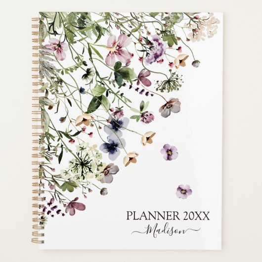 Lila Wildblumen Planer (Vorderseite)