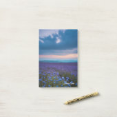 Lila Wildblumen Post-it Klebezettel (Auf Schreibtisch)