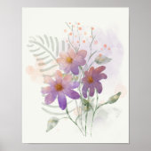 Lila Wildblumen Poster (Vorne)