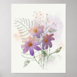 Lila Wildblumen Poster