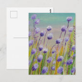 Lila Wildblumen Postkarte (Vorne/Hinten)