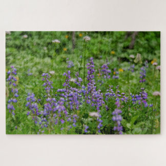 Lila Wildblumen Puzzle
