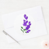 Lila-Wildblumen-Rundsticker Runder Aufkleber (Umschlag)
