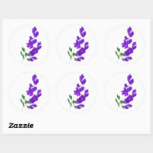 Lila-Wildblumen-Rundsticker Runder Aufkleber (Blatt)