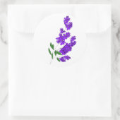 Lila-Wildblumen-Rundsticker Runder Aufkleber (Tasche)