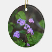 Lila Wildblumen-Schmuck Keramik Ornament (Links)