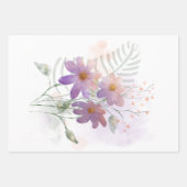 Lila Wildblumen - Tissue Paper Geschenkpapier Set (Vorderseite)