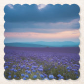 Lila Wildblumen Untersetzer (Vorderseite)