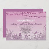 lila Wildblumen-Verbindungspartei Einladung (Vorne/Hinten)
