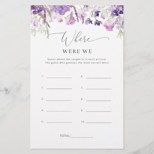 Lila Wildblumen waren wir Brautparty (Vorderseite)