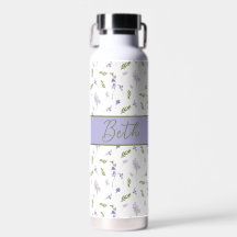 Lila Wildblumen-Wasserfarben-Blumenmonogramm