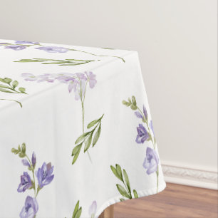 Lila Wildblumen-Wasserfarben-Blumenmuster Tischdecke