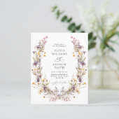 Lila Wildblumen zur Hochzeitsfeier (Stehend Vorderseite)