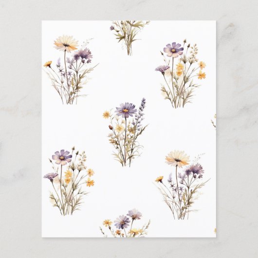 Lila Wildblumen zur Hochzeitsfeier (Rückseite)