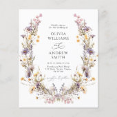 Lila Wildblumen zur Hochzeitsfeier (Vorderseite)