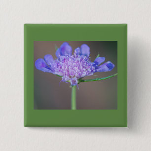 Lila wilde Blume Button