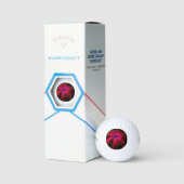 Lila Wilde Blume css gbcna Golfball (Verpackung)