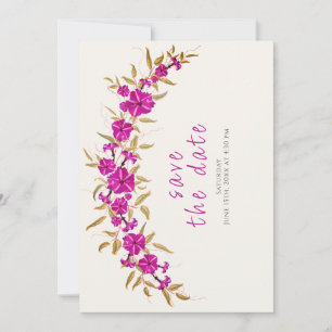 Lila wilde Trompetenreben-Blume Gartenhochzeit Save The Date