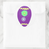 Lila Wildeier Ostern Runder Aufkleber (Tasche)